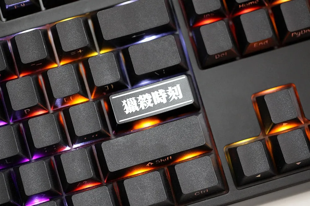 Novelty Shine Through Keycaps ABS Laser Etched back lit black red Enter Backspace OEM Profile Killing Part