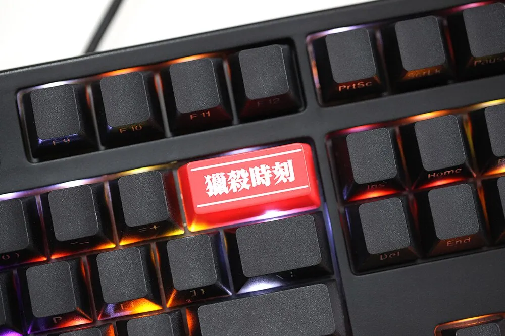 Novelty Shine Through Keycaps ABS Laser Etched back lit black red Enter Backspace OEM Profile Killing Part