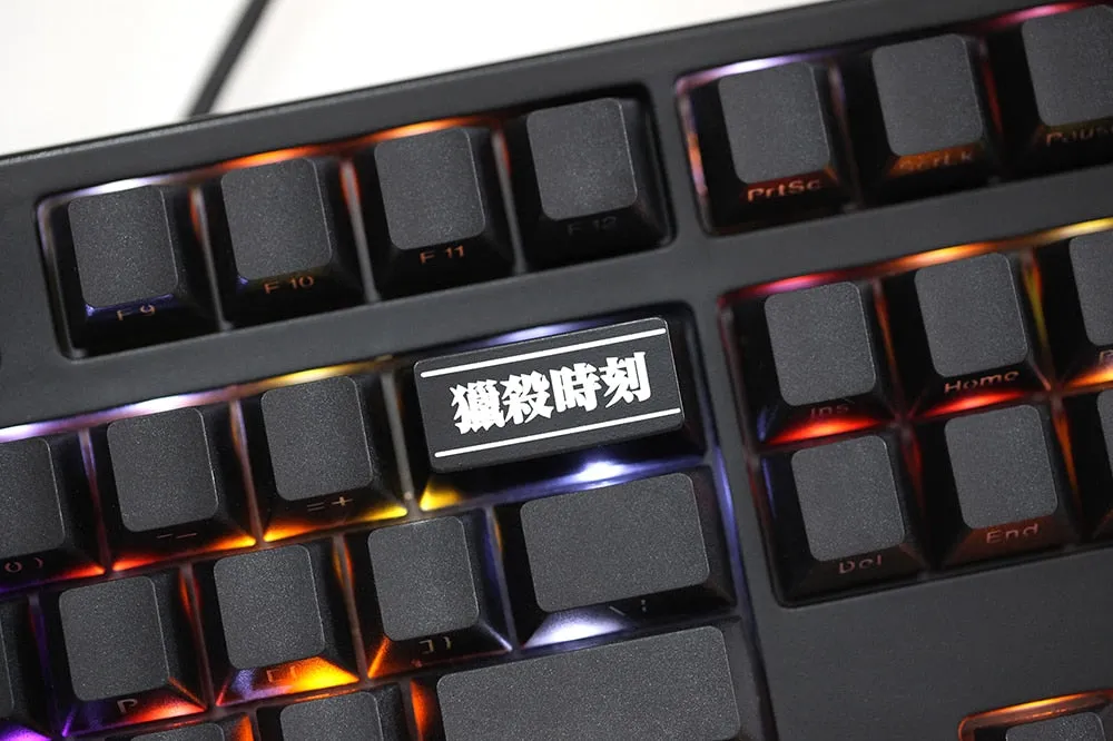 Novelty Shine Through Keycaps ABS Laser Etched back lit black red Enter Backspace OEM Profile Killing Part