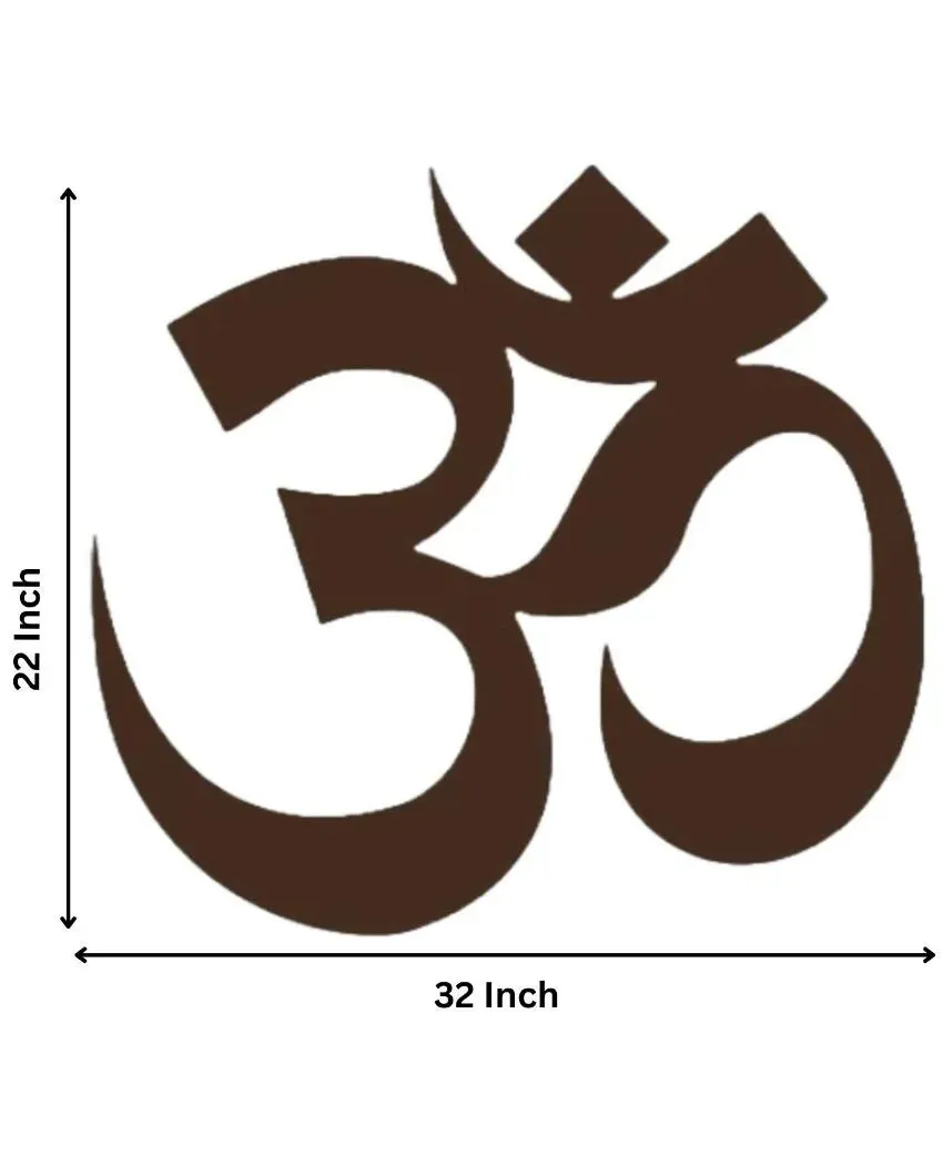 Om Symbol Wooden Brown LED Backlit For Decoration