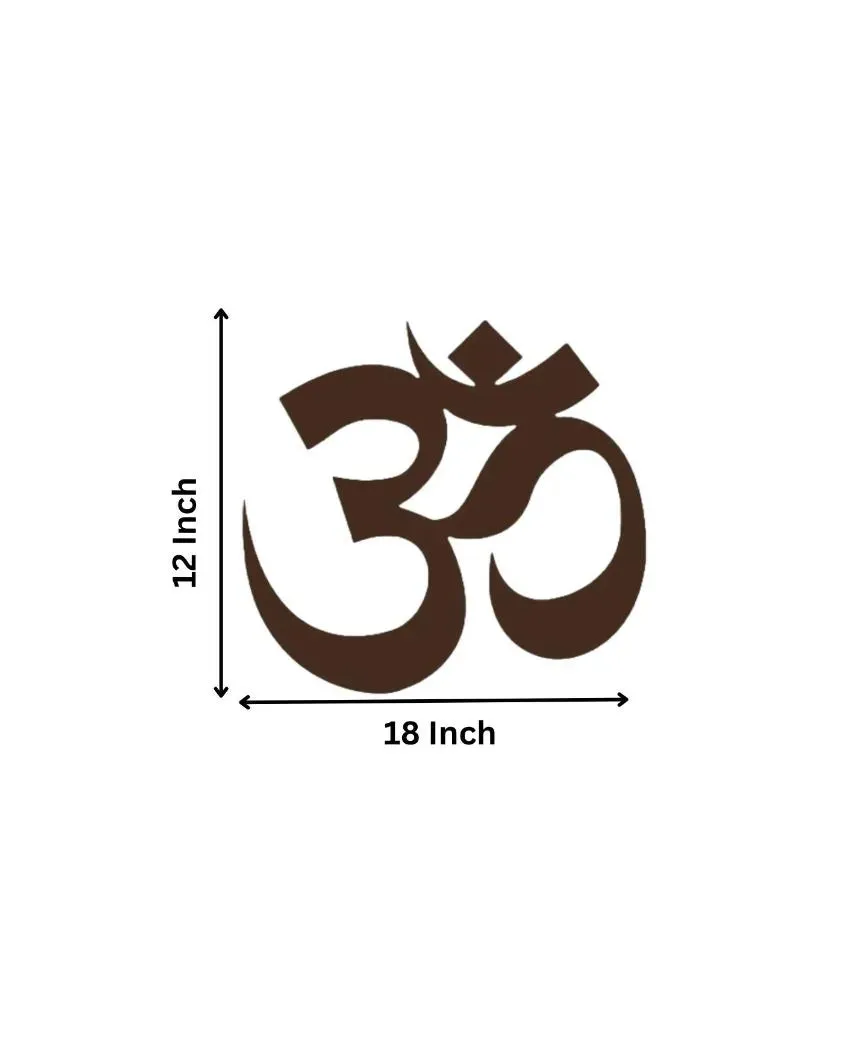 Om Symbol Wooden Brown LED Backlit For Decoration