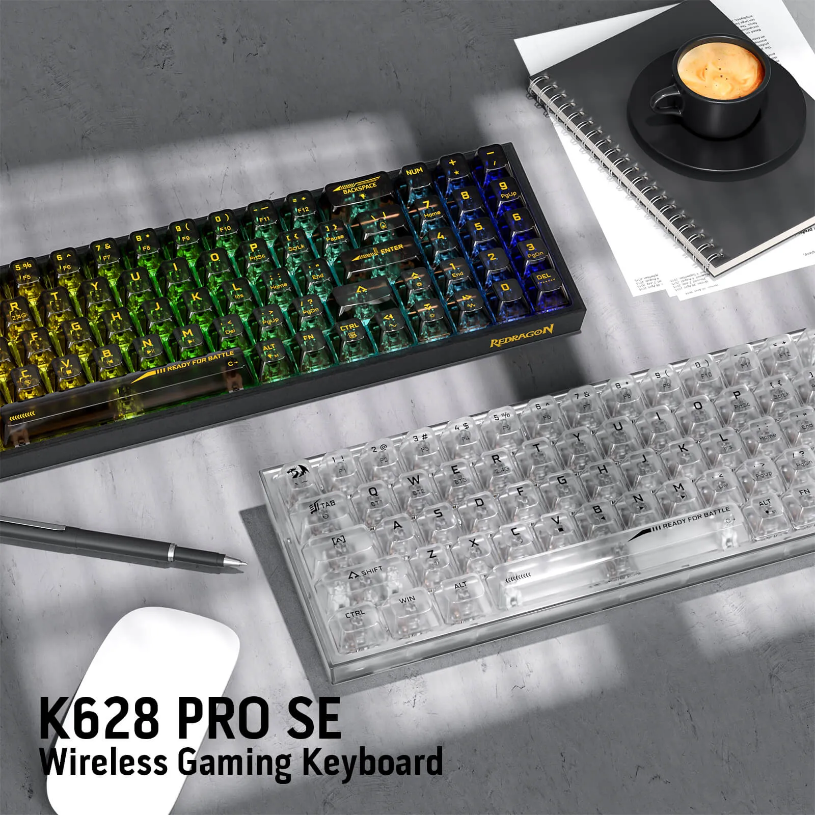 (Open-box) POLLUX K628 PRO SE 75% Full-Transparent Keyboard