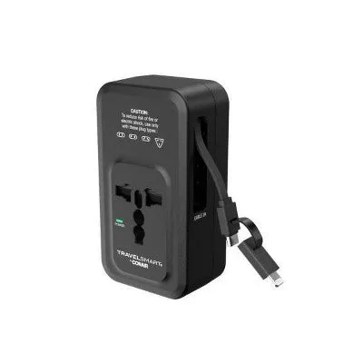 Open Box - Travel Smart Does-It-All Adapter with Cables & USB-A & C Ports