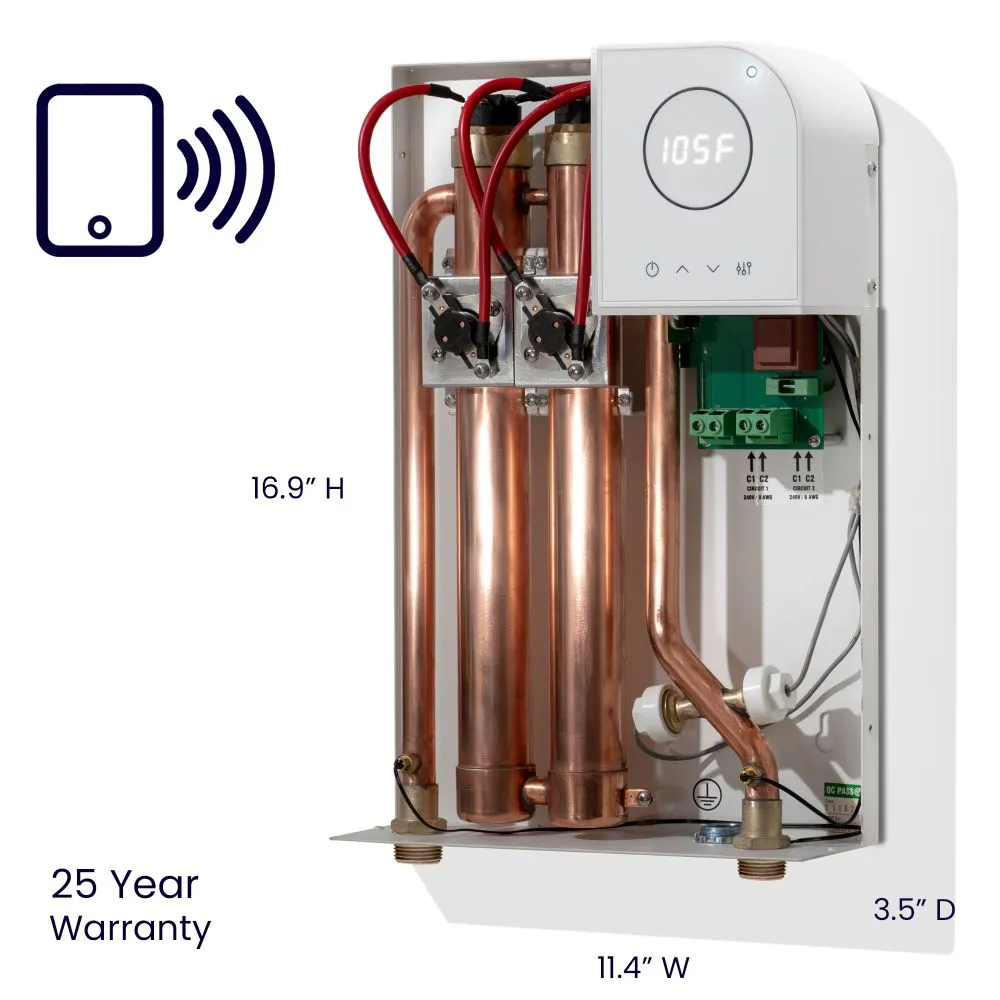 Opti18  | Optimal Smart Electric Tankless Water Heater | Wi-Fi Enabled | 220-Volt/240-Volt 18 Kw 3.7 GPM