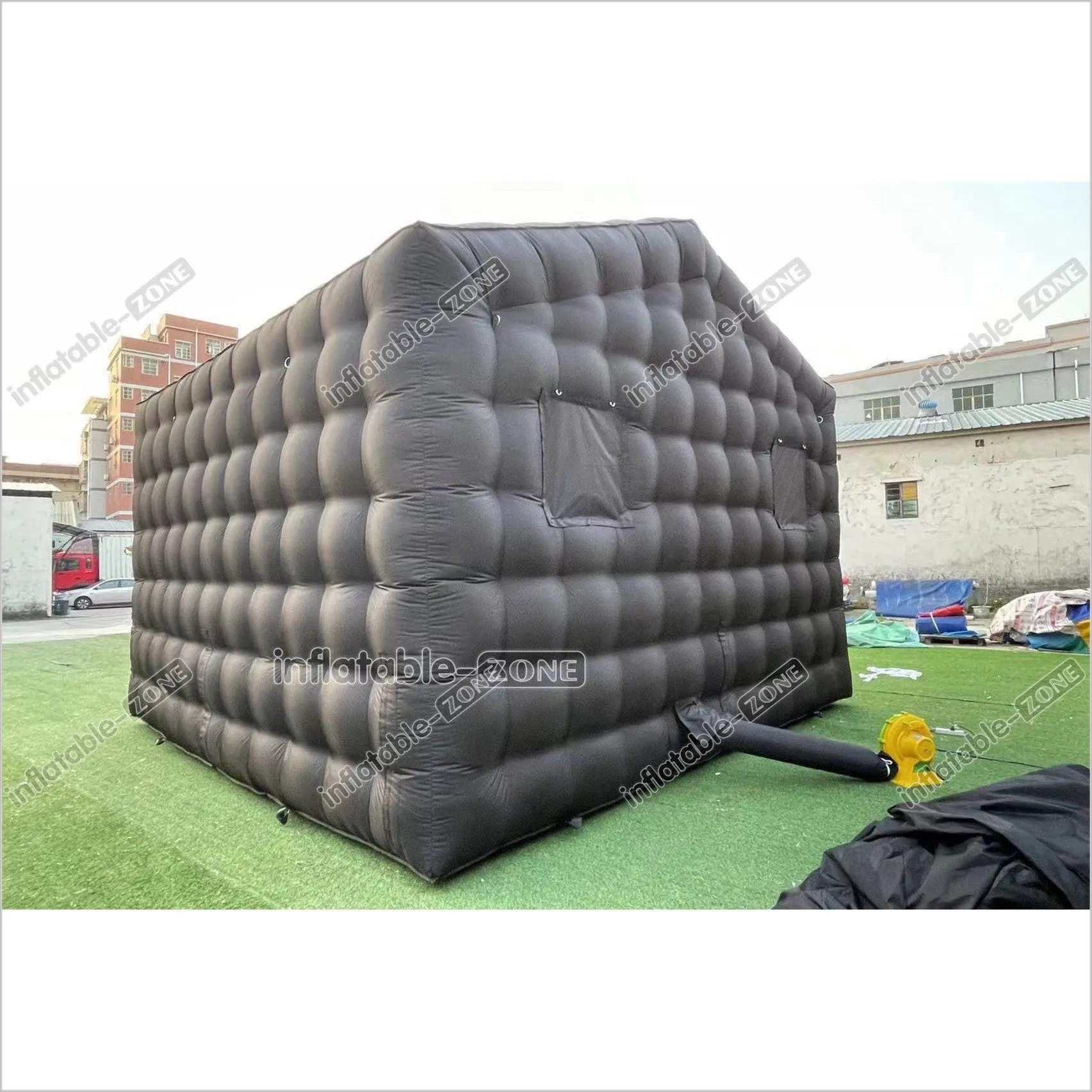 Outdoor Inflatable Nightclub Tent Commercial Black Backyard Blow Up Club Inflatable Party Cube Disco Bar Tent