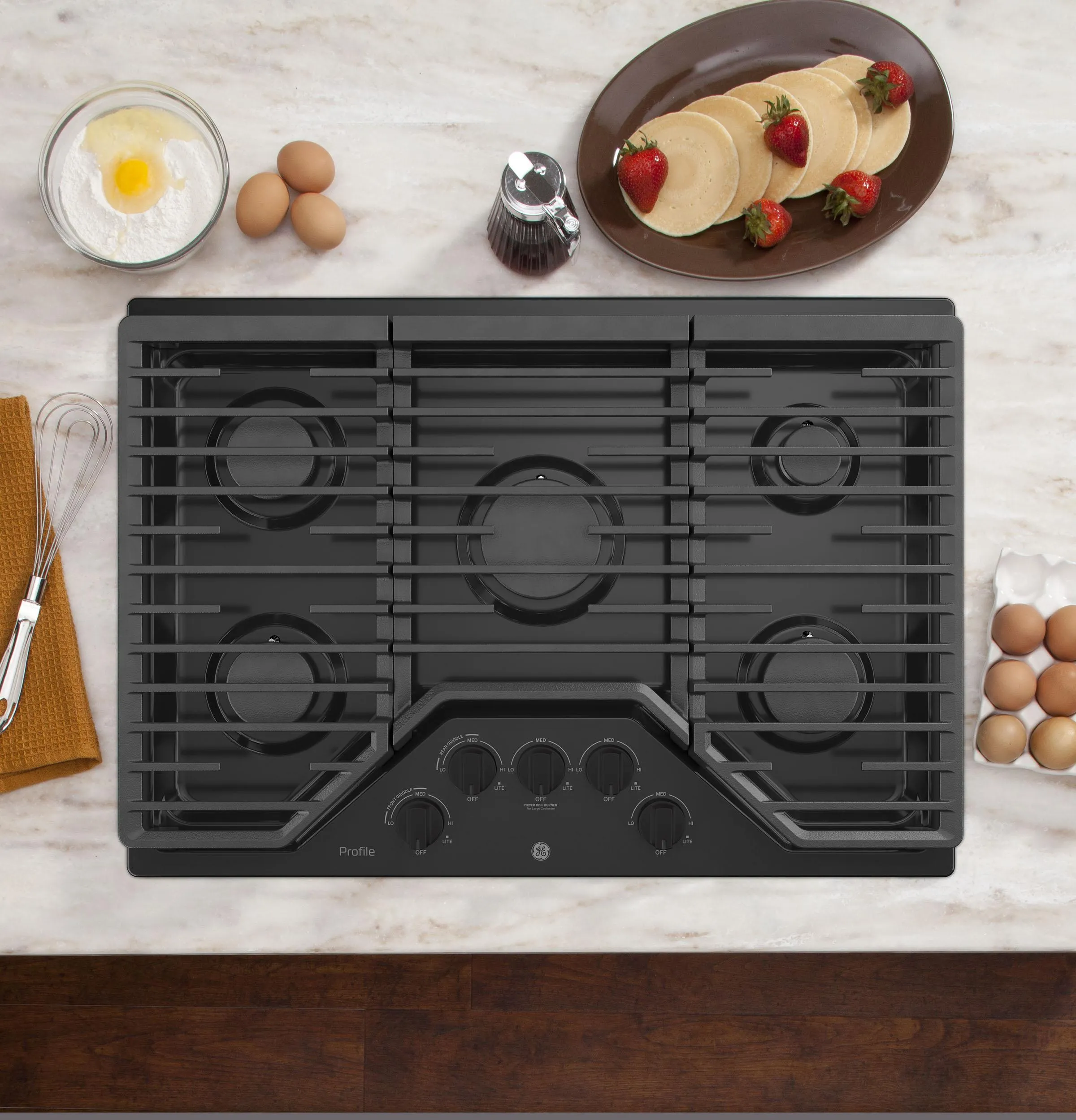 PGP7030DLBB GE Profile™ 30" Built-In Gas Cooktop with 5 Burners