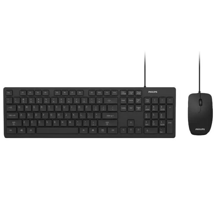 Philips Wired Keyboard & Mouse Combo USB Black