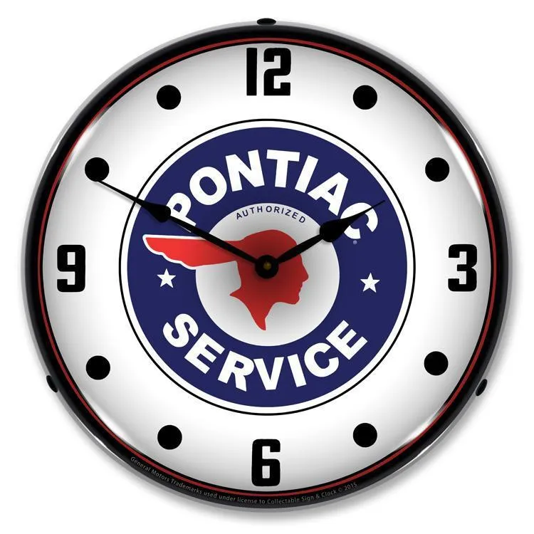 Pontiac Service Backlit LED Clock