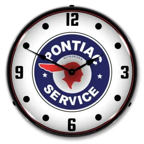 Pontiac Service Backlit LED Clock