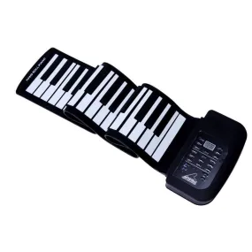 Portable Flexible Roll Up Piano Keyboard 61 Keys USB Midi Electronic Piano Keyboard for Beginner Children Practice Musical Instruments