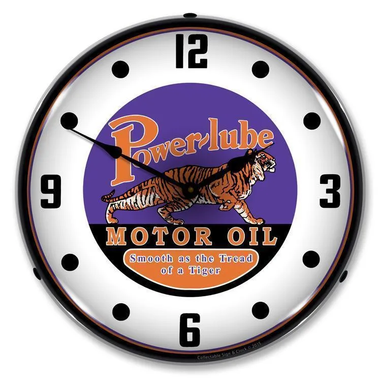 Powerlube Motor Oil Backlit LED Clock