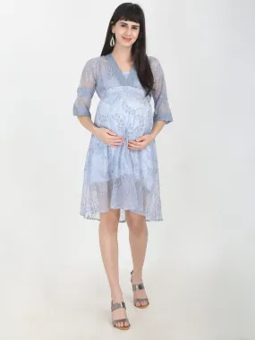 Pristine Grey Maternity Dress