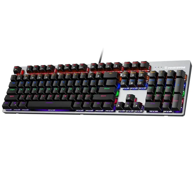 Punkston TK-104彩虹背光游戏键盘 RGB Backlit Gaming Keyboard