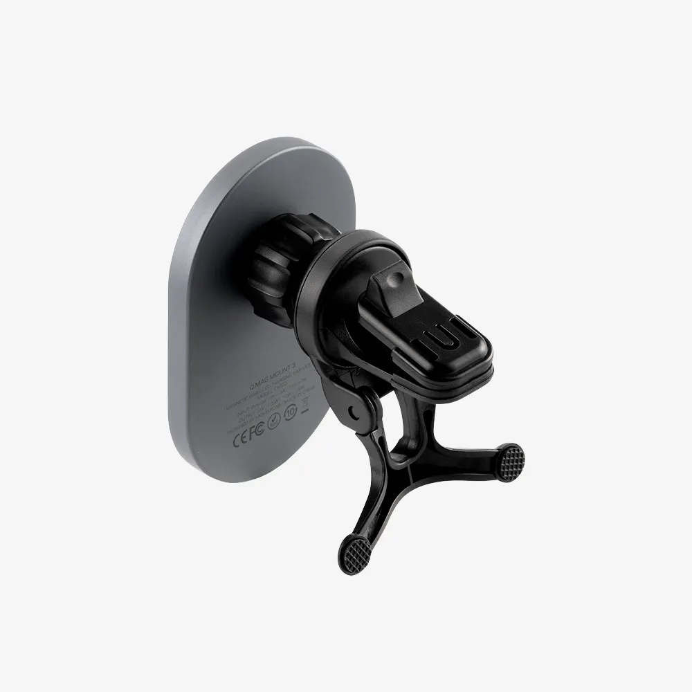 Q.Mag Mount 3 15W Magnetic Wireless Charging Car Mount - Space Grey