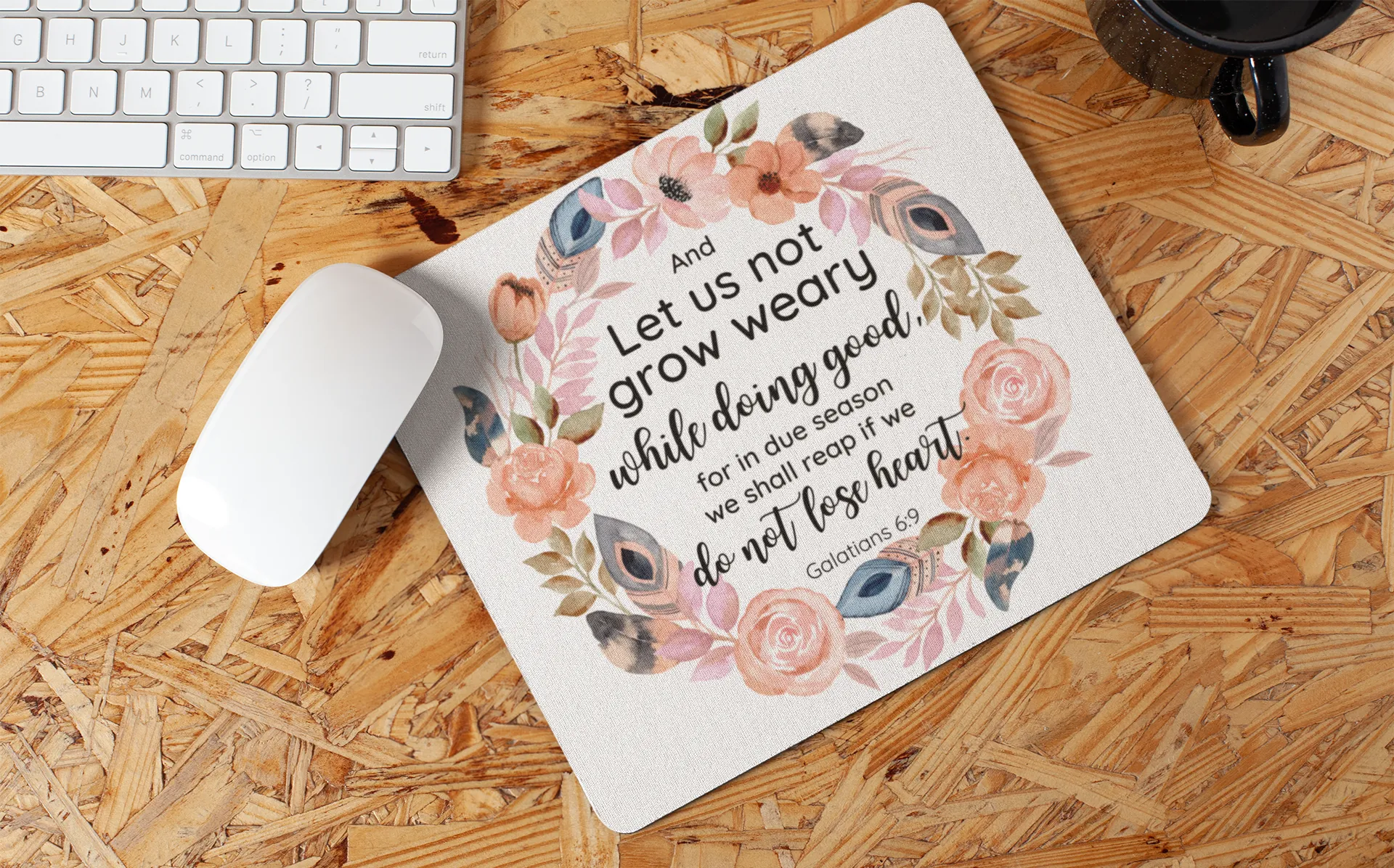 "Floral Scripture" Mouse Pads