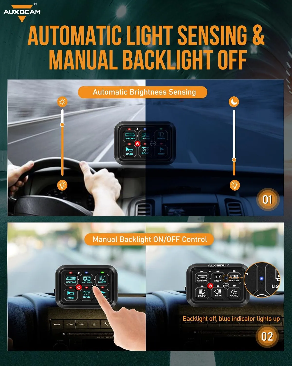 RA60 RGB Switch Panel, Toggle/ Momentary/ Pulsed Mode Supported (One-Sided Outlet)