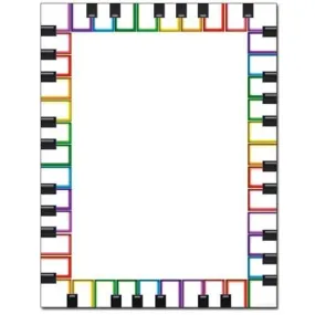 Rainbow Keyboard Letterhead - 100 Sheets