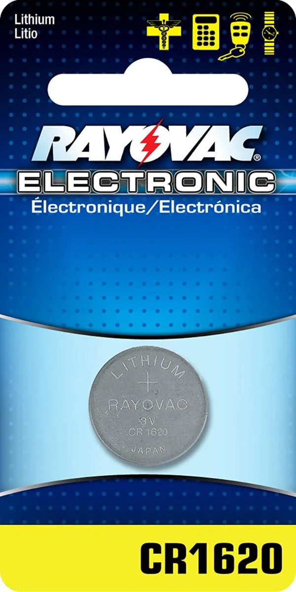 RAYOVAC CR1620 LITHIUM BATTERY