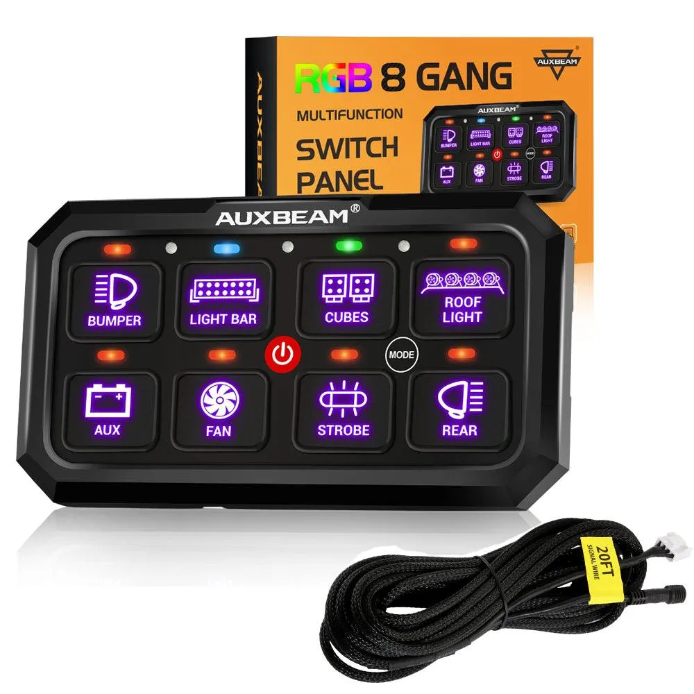 RB80 XL RGB Switch Panel without APP, Toggle/ Momentary/ Pulsed Mode Supported (Two-Sided Outlet)