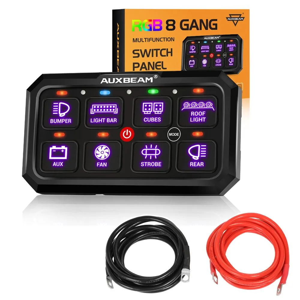 RB80 XL RGB Switch Panel without APP, Toggle/ Momentary/ Pulsed Mode Supported (Two-Sided Outlet)