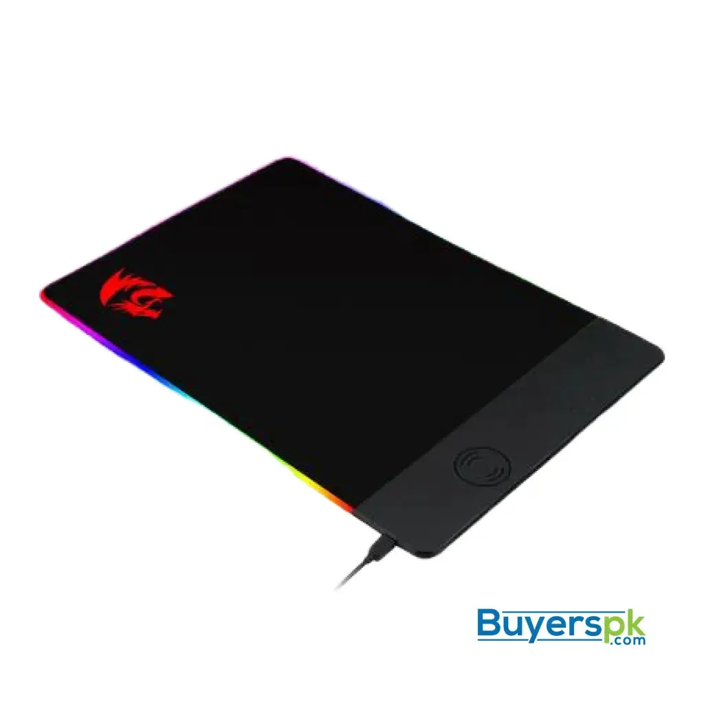 Redragon P025 Qi 10w Fast Wireless Charging Rgb Backlit Mouse Pad