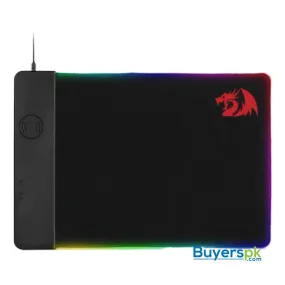 Redragon P025 Qi 10w Fast Wireless Charging Rgb Backlit Mouse Pad