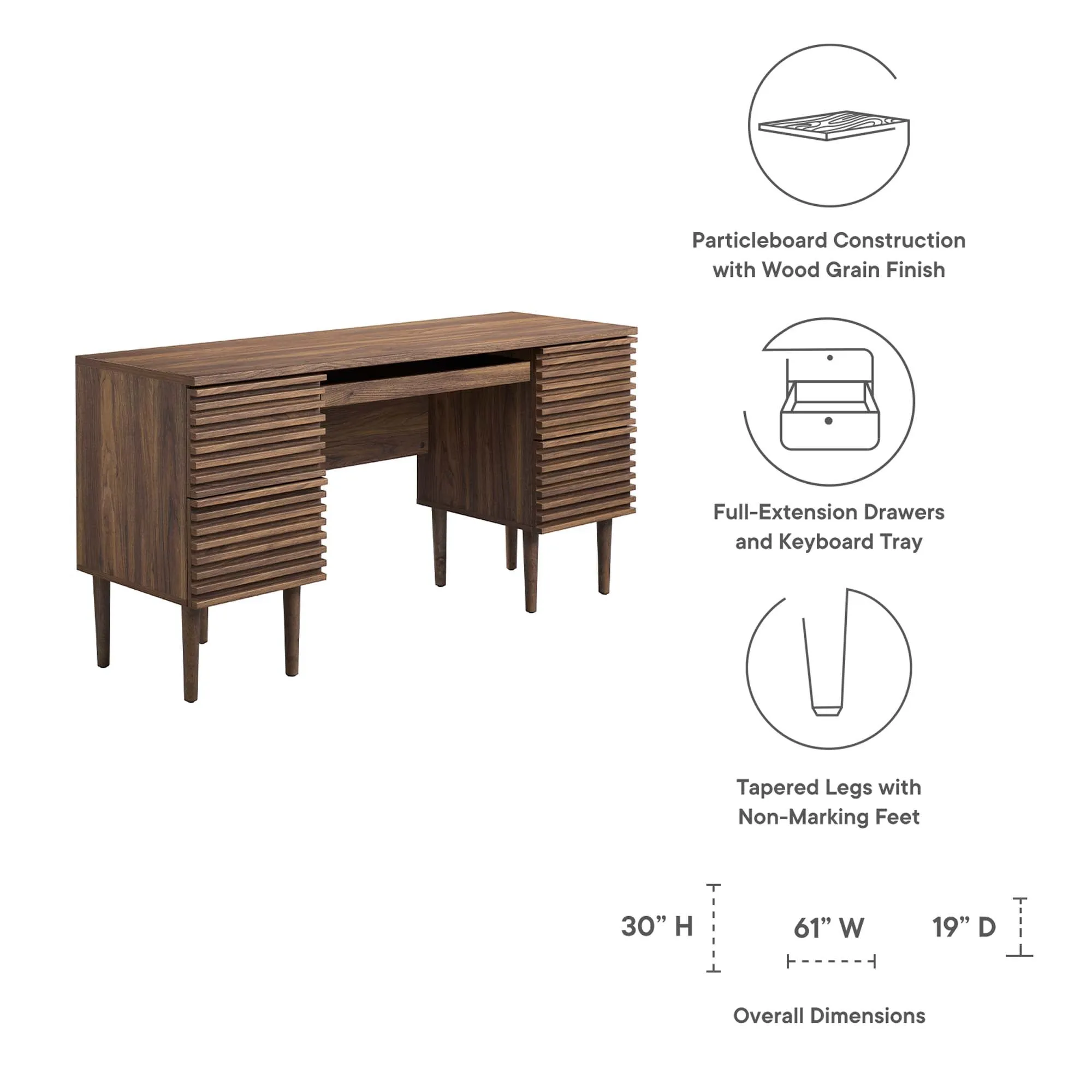 Render Office Desk by Modway