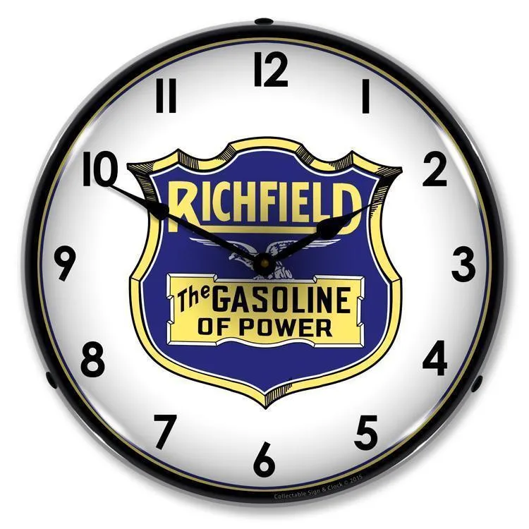 Richfield Gasoline Backlit LED Clock