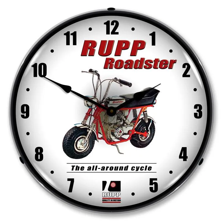 Rupp Minibike Backlit LED Clock