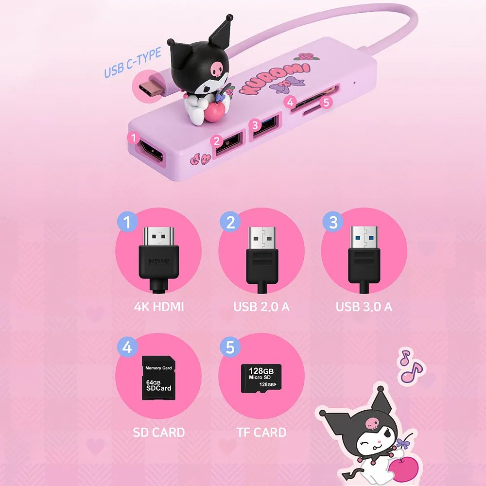 Sanrio Characters Figure USB Hub