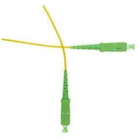 SC/UPC OS2 Duplex 2.0mm Fiber Optic Patch Cord, OFNR, Singlemode 9/125, Yellow Jacket, Blue Connector, 10 meter (33 ft)