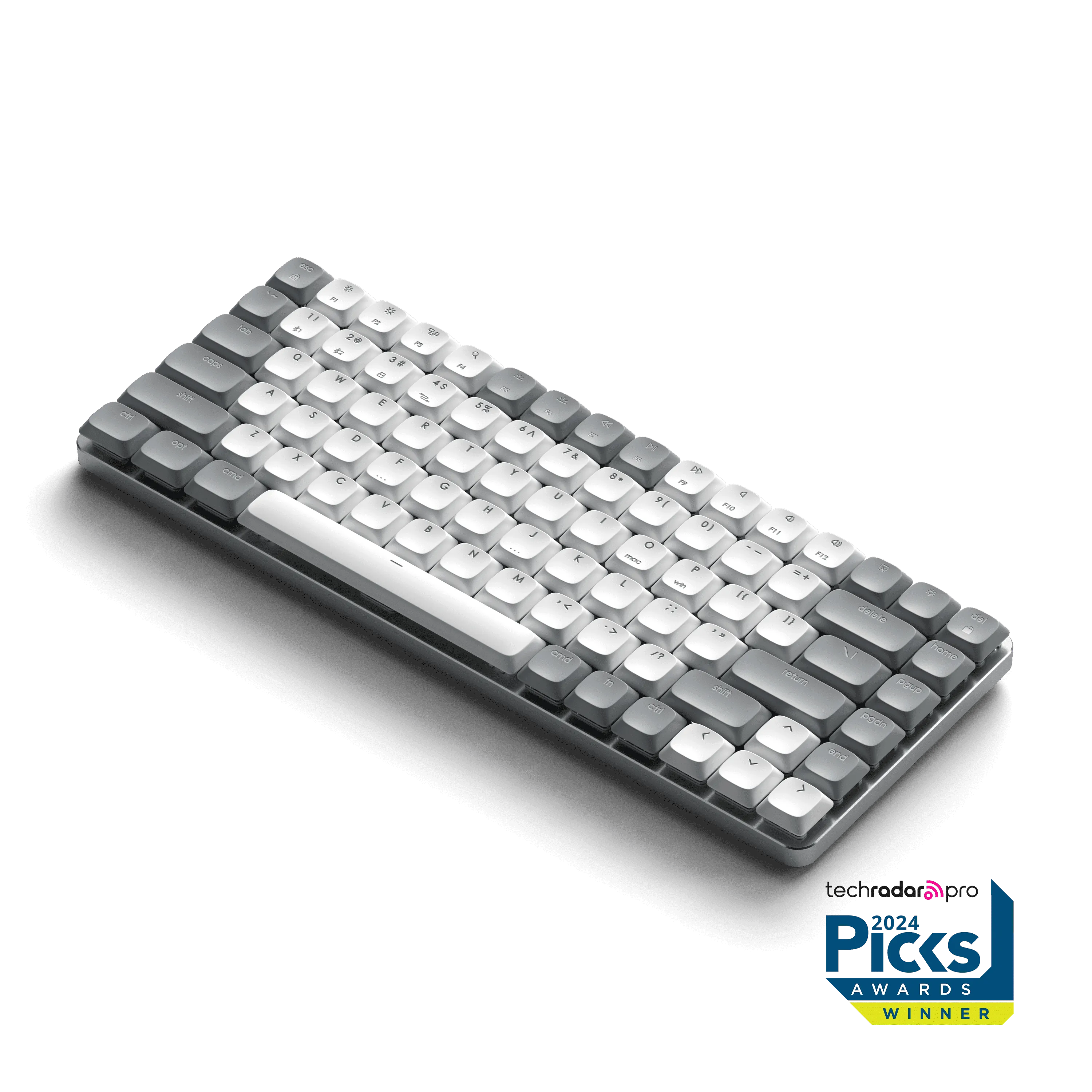 SM1 Slim Mechanical Backlit Bluetooth Keyboard - Light | M1 Wireless Mouse - Space Gray