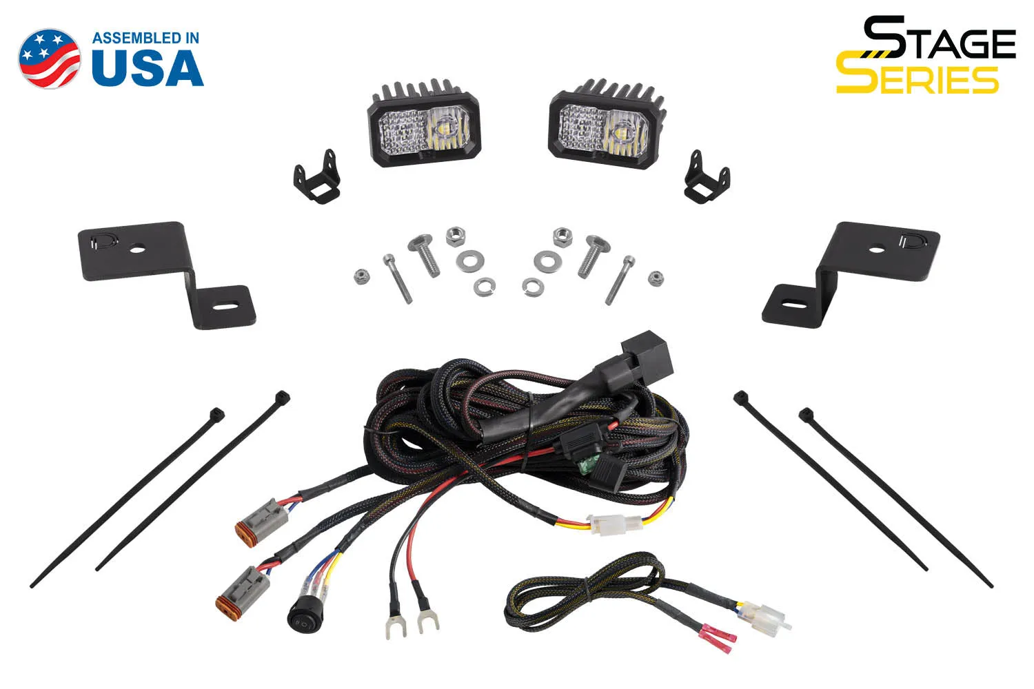 Stage Series Backlit Ditch Light Kit for 2021-2022 Ford F-150, SS3 Pro White Combo Diode Dynamics