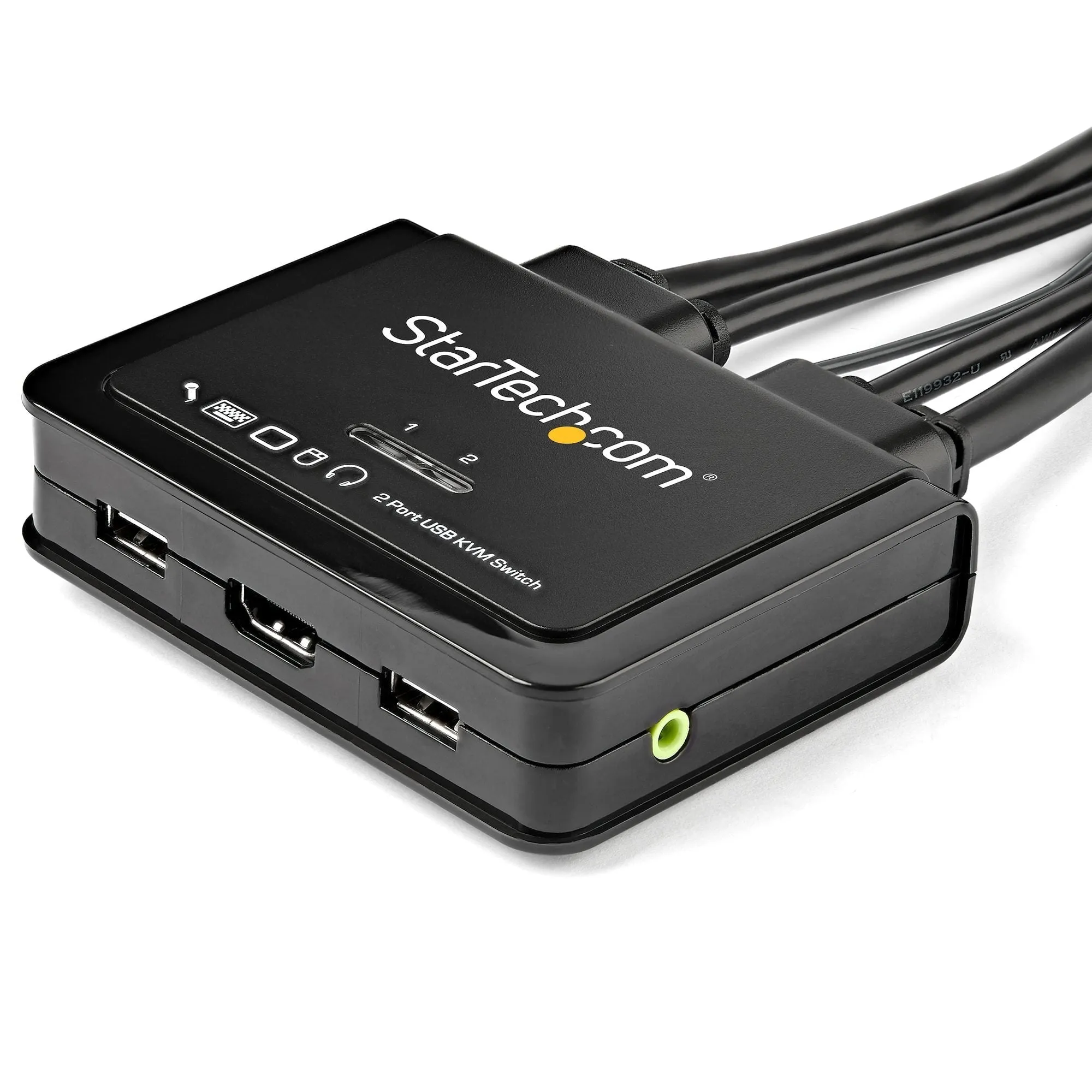 Startech.com 2 Port HDMI KVM Switch 4K 60hz UHD, USB KVM, with Cables & Audio