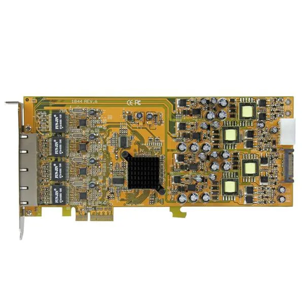 Startech.Com 4 Port Gigabit Poe (Power Over Ethernet) Card - Pcie Network Card - Poe / Poe  Up To 25W Per Port - Pcie Ni