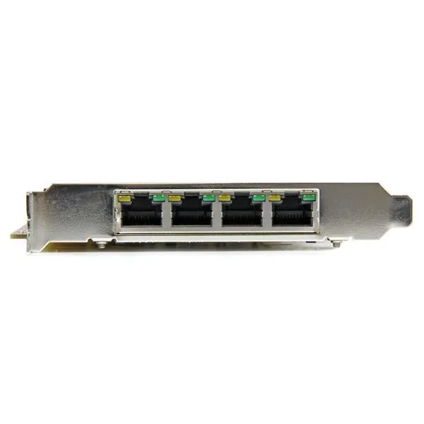 Startech.Com 4 Port Gigabit Poe (Power Over Ethernet) Card - Pcie Network Card - Poe / Poe  Up To 25W Per Port - Pcie Ni