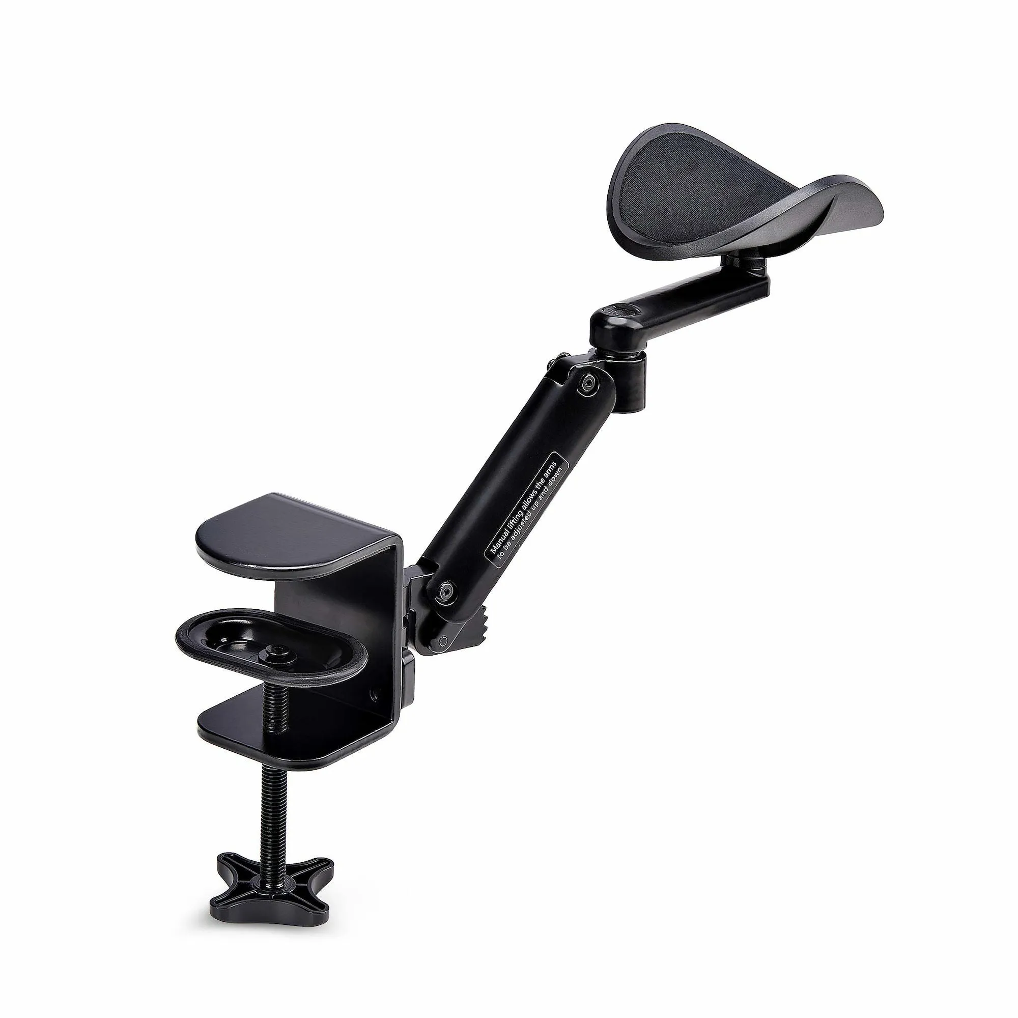 Startech.Com Adjustable Arm Rest For Desk, Clamp-On Install/No Drilling Mounting Kit - Black