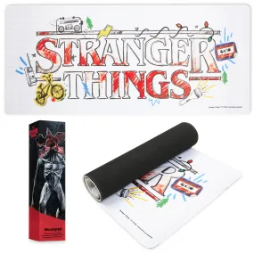 Stranger Things Desk Mat Large -Desk Protector Mat  - White