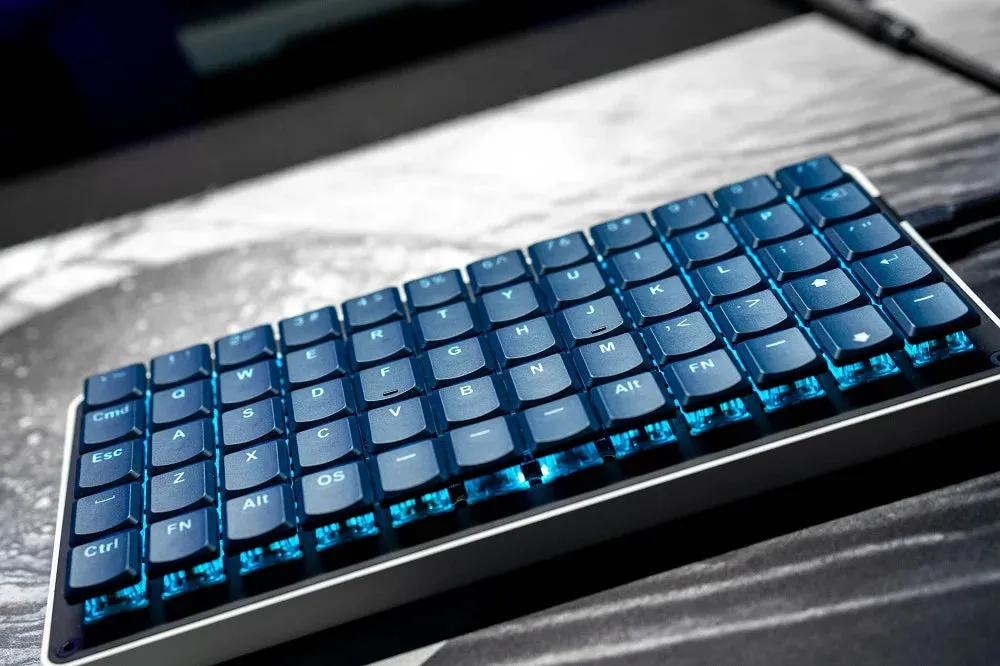 Taihao THT Navy Blue Keycap Thins Low Profile Keycaps For Gaming Mechanical Keyboard Kailh Choc 1350 or MX Switch Light Through