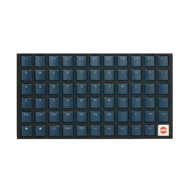 Taihao THT Navy Blue Keycap Thins Low Profile Keycaps For Gaming Mechanical Keyboard Kailh Choc 1350 or MX Switch Light Through