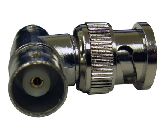 The BNC T Adapter is configured with Female / Male / Female for RG59 Coax Cable Connection.