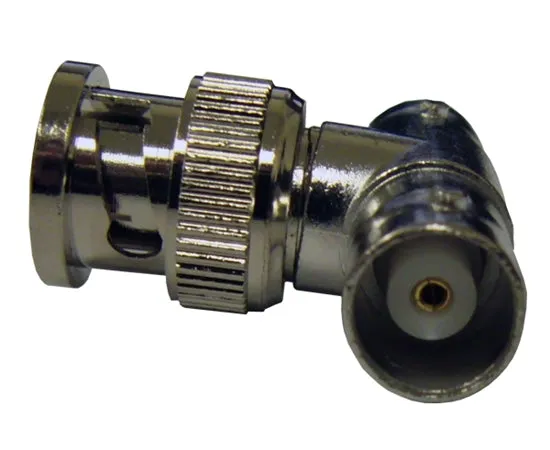 The BNC T Adapter is configured with Female / Male / Female for RG59 Coax Cable Connection.