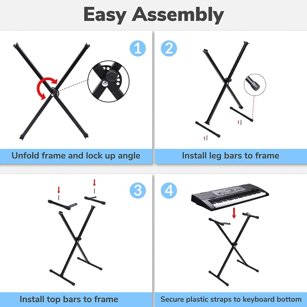 TheLAShop Musical Keyboard Stand Adjustable X-Style