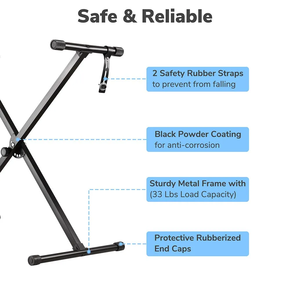 TheLAShop Musical Keyboard Stand Adjustable X-Style