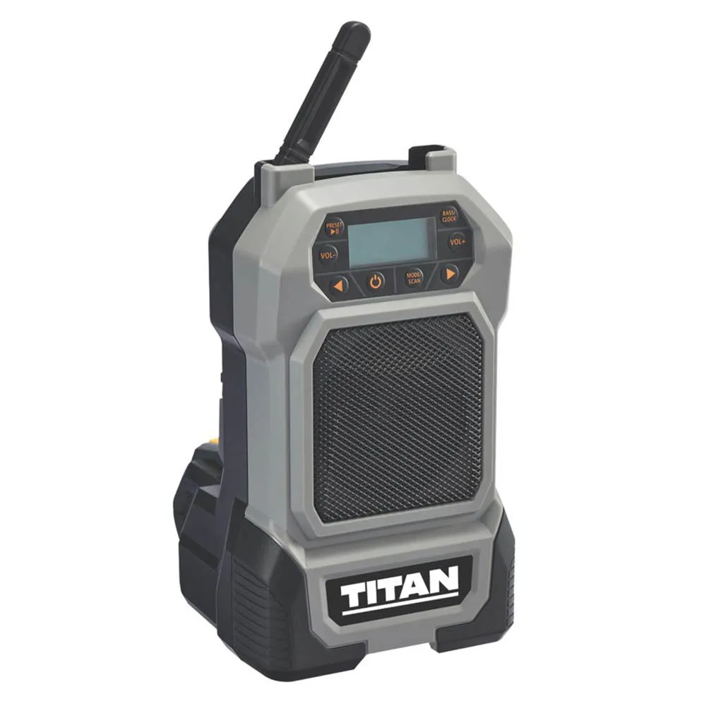 Titan Site Radio Cordless TTI918RDI LCD Display USB 5W Speaker DAB/FM Body Only