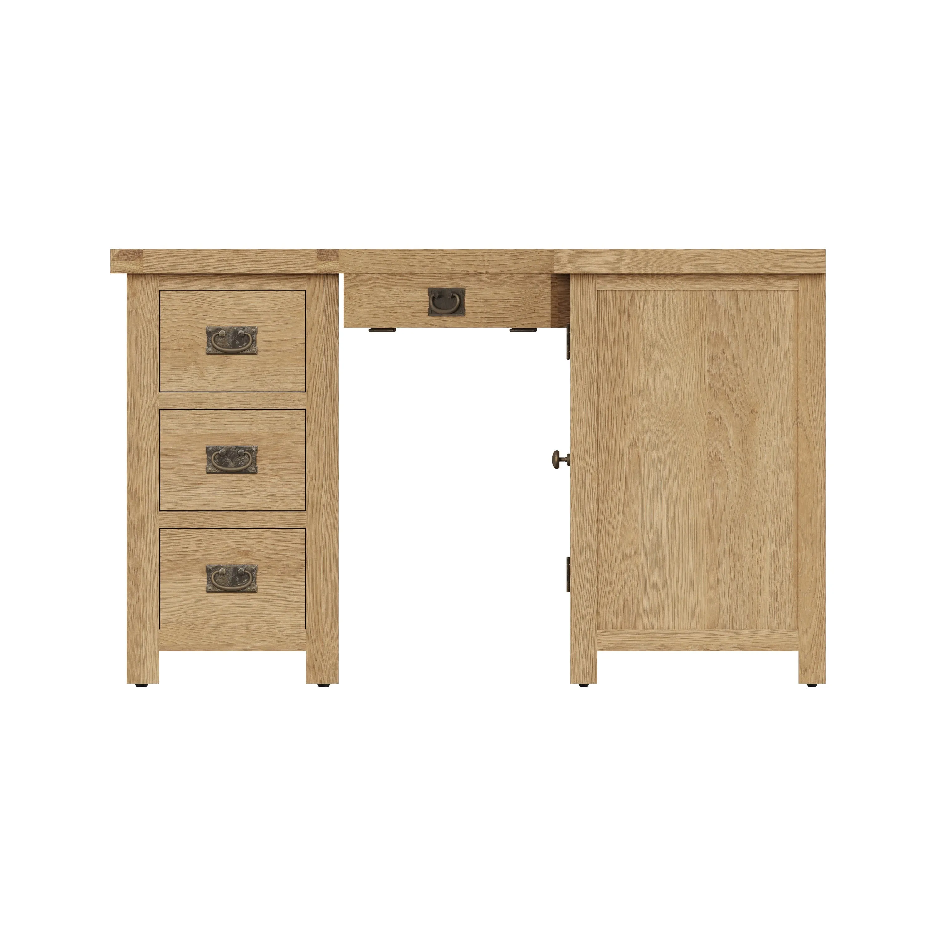 Tunbridge Oak Corner Computer Desk 131.6 x 132 x 80 cm