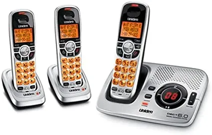 Uniden DECT1580-3 DECT 6.0 Cordless Phone with Digital Answering System and Two Extra Handsets