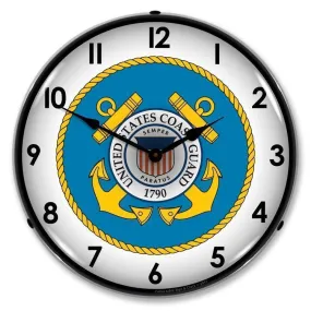 US Coast Guard Seal Backlit LED Clock