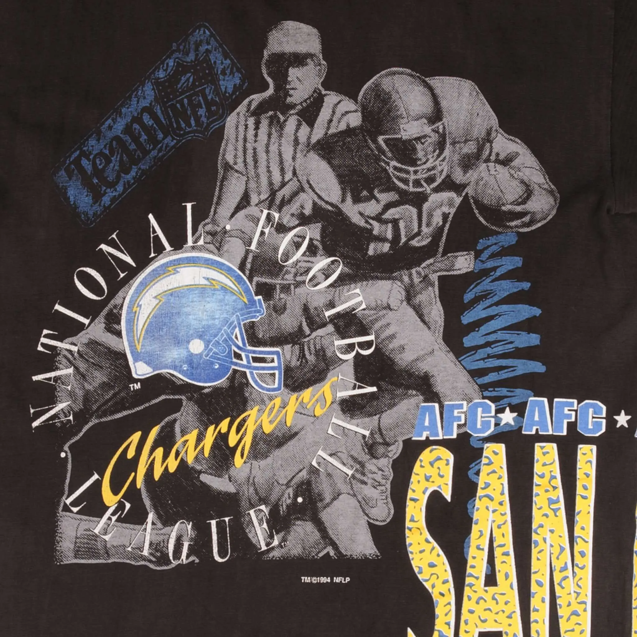 VINTAGE NFL SAN DIEGO CHARGERS 1994 TEE SHIRT LARGE MADE IN USA