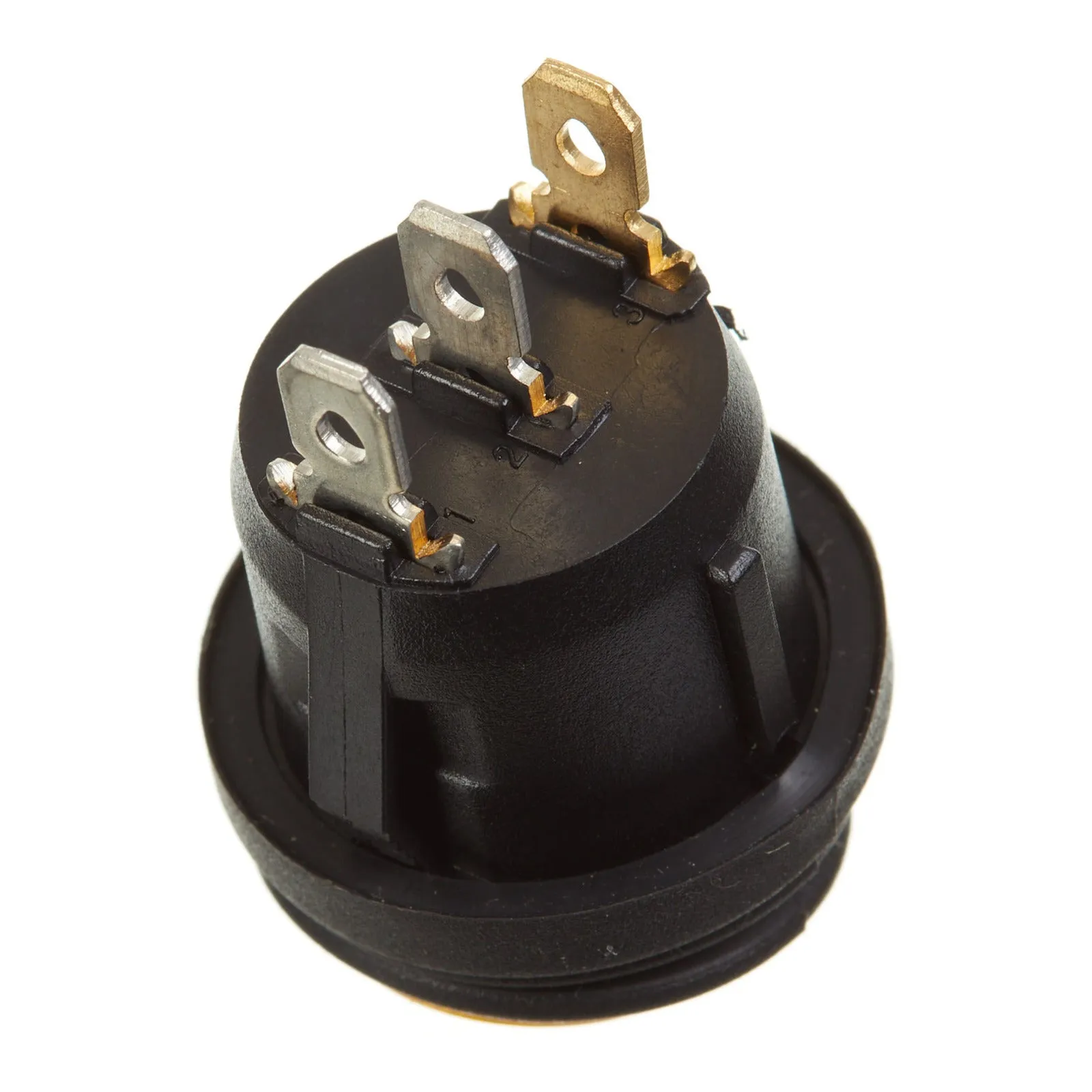 WHITES 12V ROCKER SWITCH ON-OFF YEL WATERPROOF ROUND